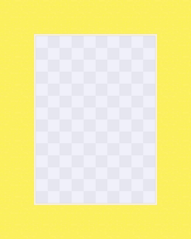 Set of 50 pieces of 8x10 Picture Matboards for 5x7 Photo - B110 Buttercup  - Cream Core.