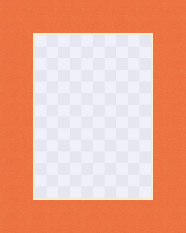 Set of 50 pieces of 8x10 Picture Matboards for 5x7 Photo - B152 Tangerine - Cream Core.