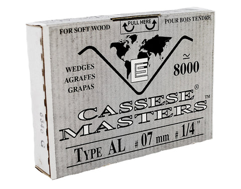 Cassese V-Nails / Wedges (Universal for all Machines) - Softwood - Type-AL- 7mm - 1/4"